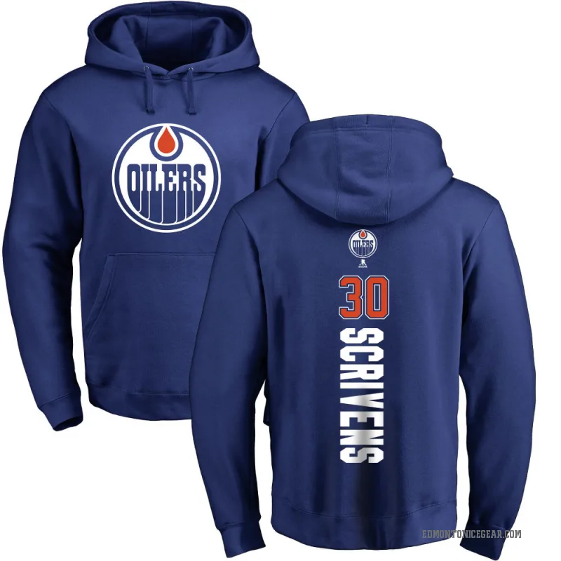 Ben Scrivens Youth Royal Edmonton Oilers Branded Backer Pullover Hoodie