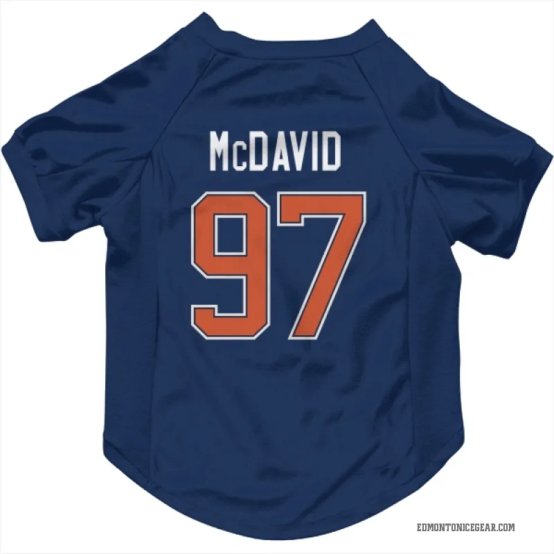 Connor McDavid  Blue Edmonton Oilers  Cat & Dog Pet Jersey