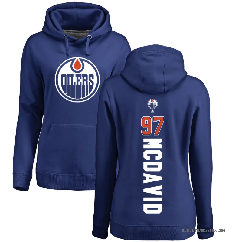 Connor McDavid Women's Royal Edmonton Oilers Branded Backer Pullover Hoodie
