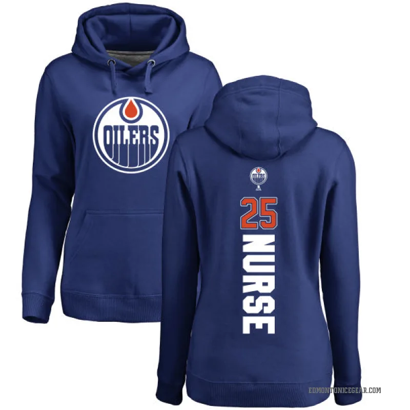 Darnell Nurse Women's Royal Edmonton Oilers Branded Backer Pullover Hoodie