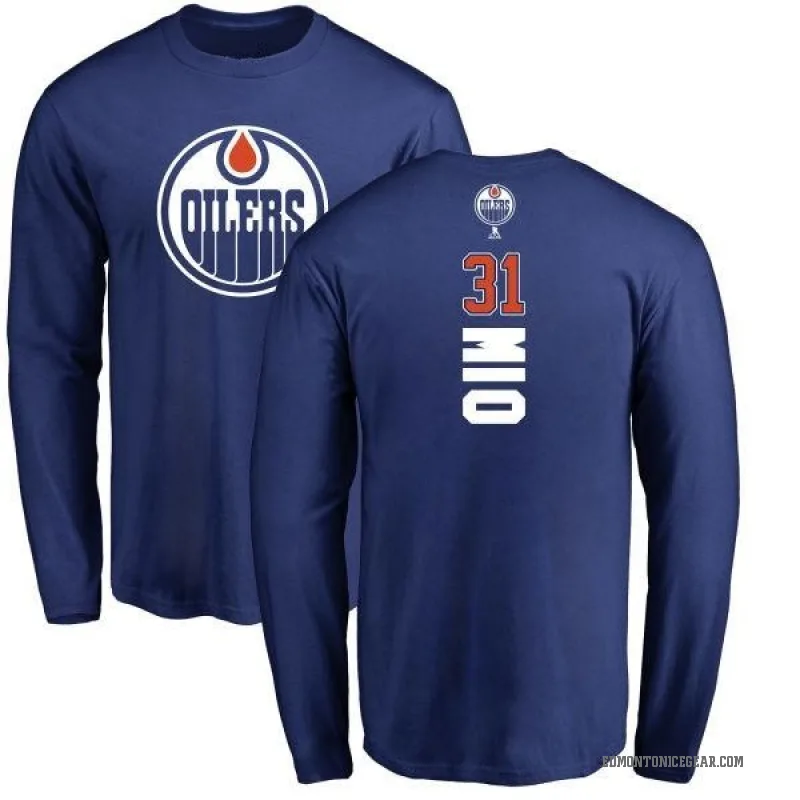 Eddie Mio Men's Royal Edmonton Oilers Backer Long Sleeve T-Shirt -