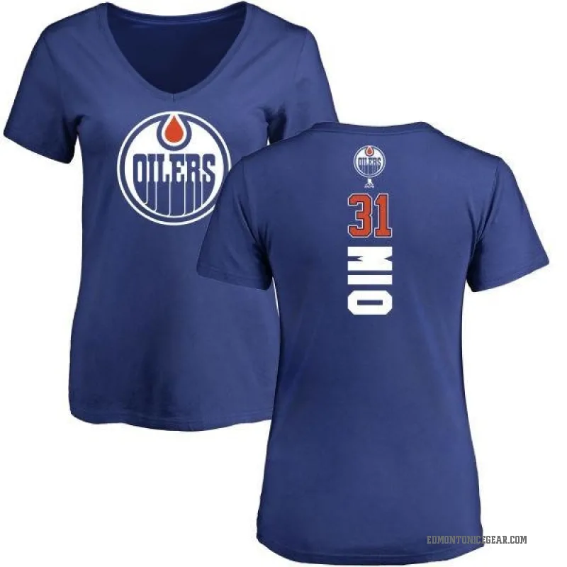 Eddie Mio Women's Royal Edmonton Oilers Backer T-Shirt -