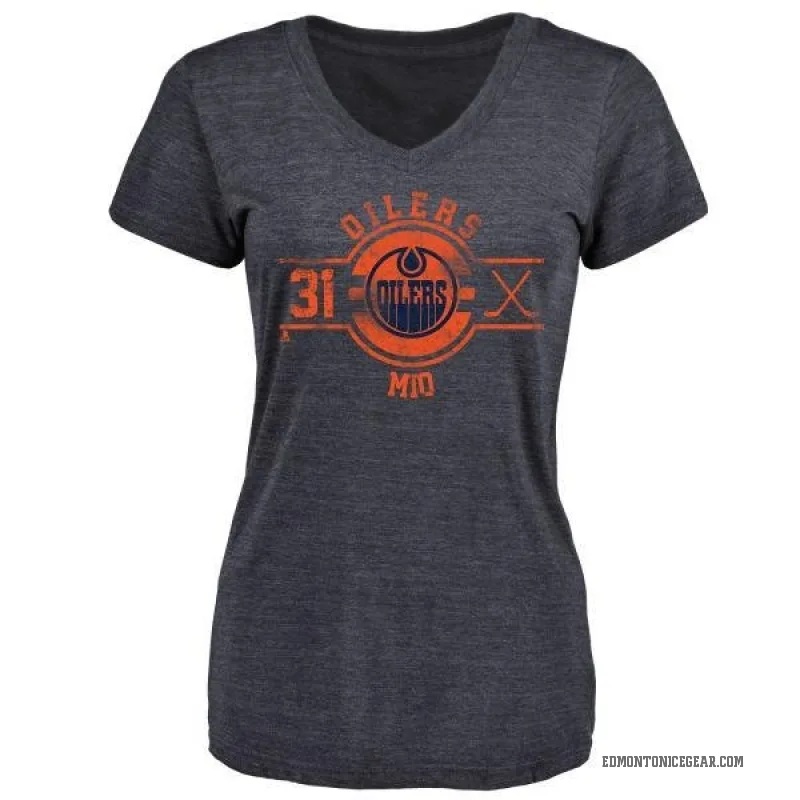 Eddie Mio Women's Royal Edmonton Oilers Insignia T-Shirt -