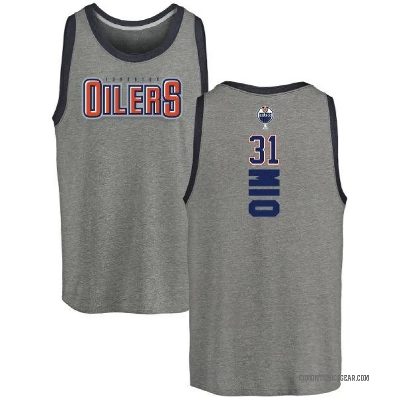 Eddie Mio Youth Gray Edmonton Oilers Backer Tank - Heathered