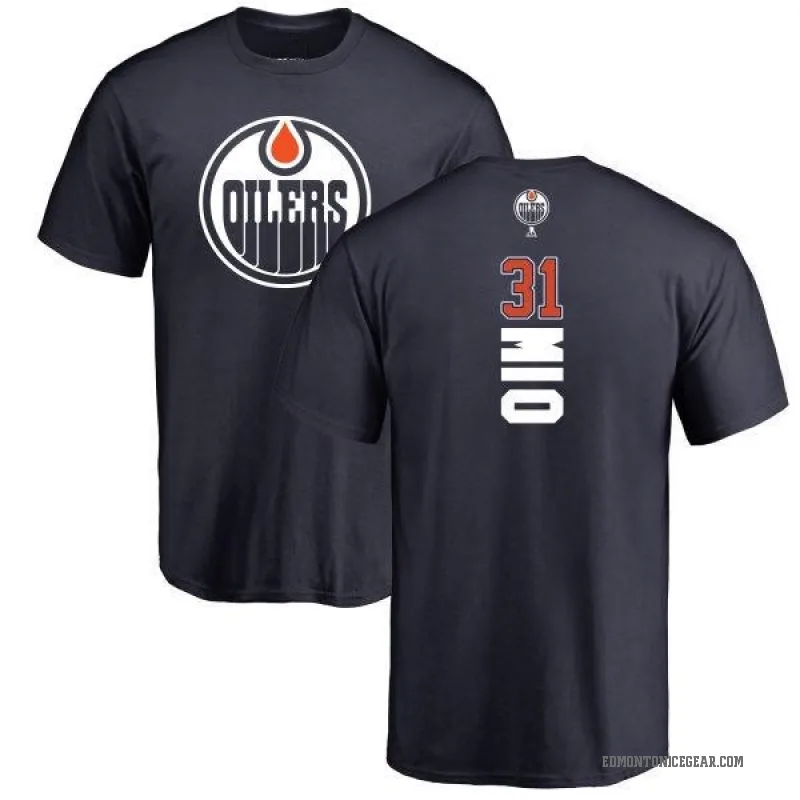 Eddie Mio Youth Navy Edmonton Oilers Backer T-Shirt -