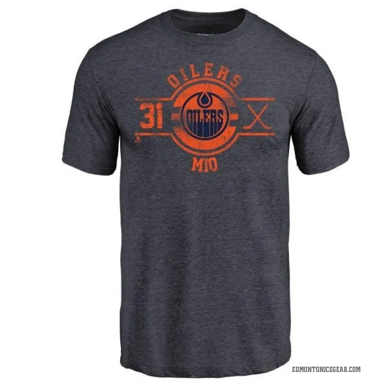Eddie Mio Youth Navy Edmonton Oilers Insignia T-Shirt -