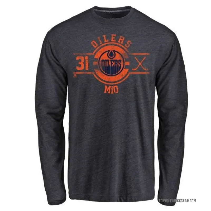 Eddie Mio Youth Royal Edmonton Oilers Insignia Long Sleeve T-Shirt -