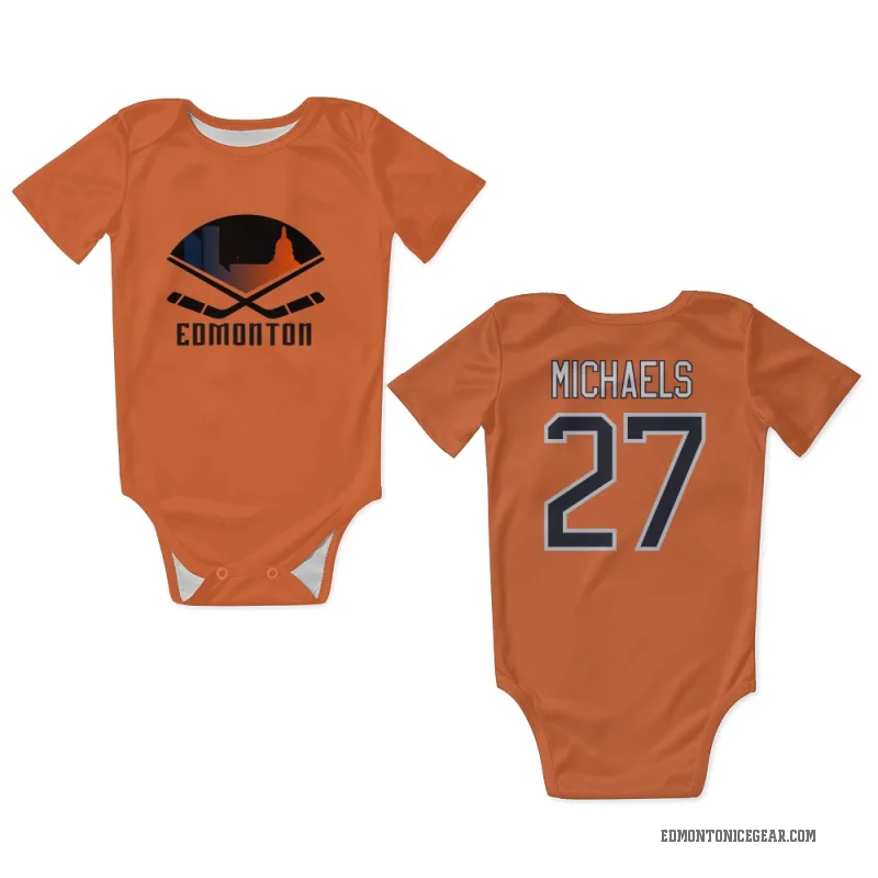 Owen Michaels  Orange Edmonton Oilers  Newborn & Infant Bodysuit