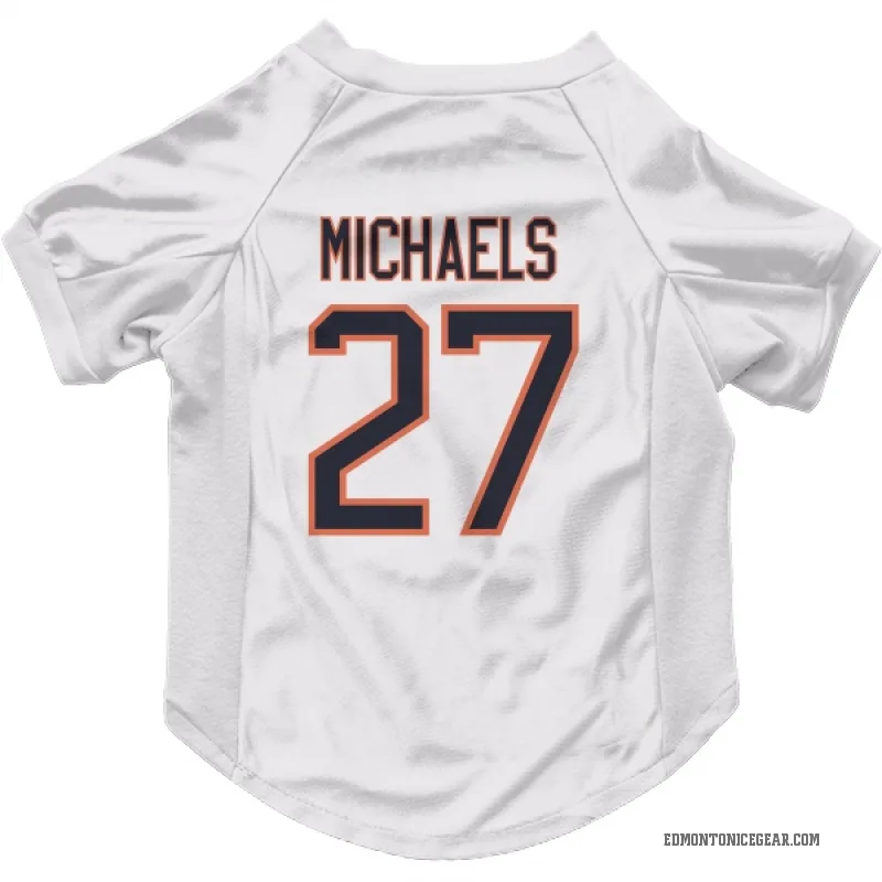 Owen Michaels  White Edmonton Oilers  Cat & Dog Pet Jersey