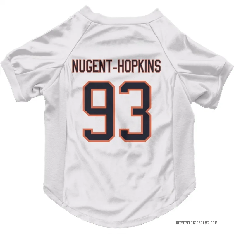 Ryan Nugent-Hopkins  White Edmonton Oilers  Cat & Dog Pet Jersey