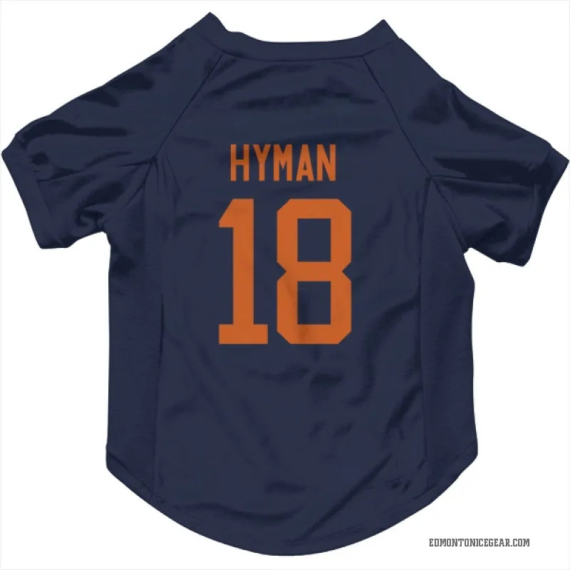Zach Hyman Navy Edmonton Oilers Cat & Dog Pet Jersey