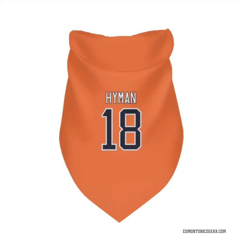 Zach Hyman Orange Edmonton Oilers Cat & Dog Pet Bandana