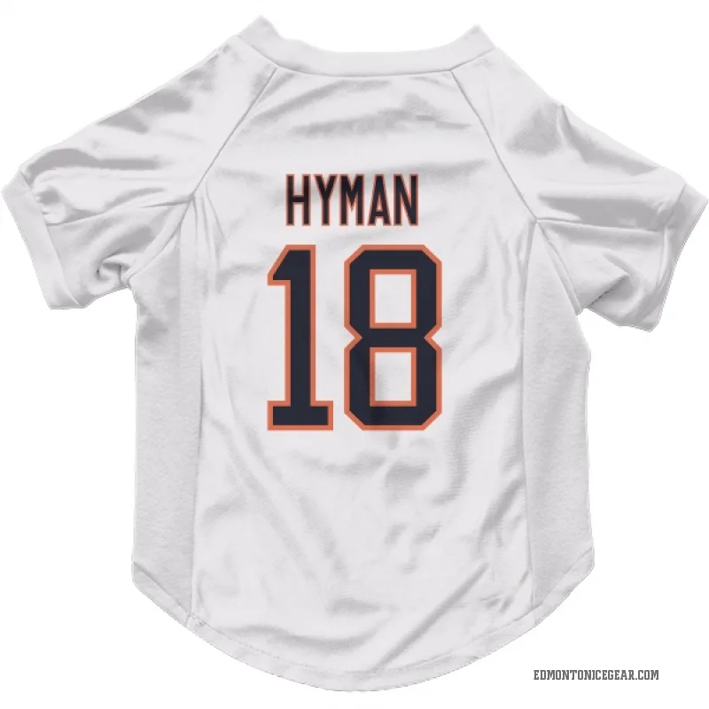 Zach Hyman White Edmonton Oilers Cat & Dog Pet Jersey